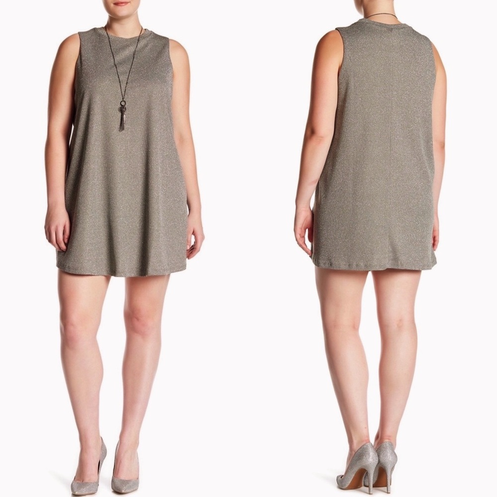 Want and Need Sparkle Pullover Swing Knit Dress‎